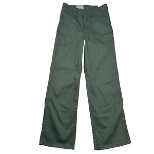Levis Pants Womens 24 Olive Green Twill Army 25x27 Canvas Khaki Classic